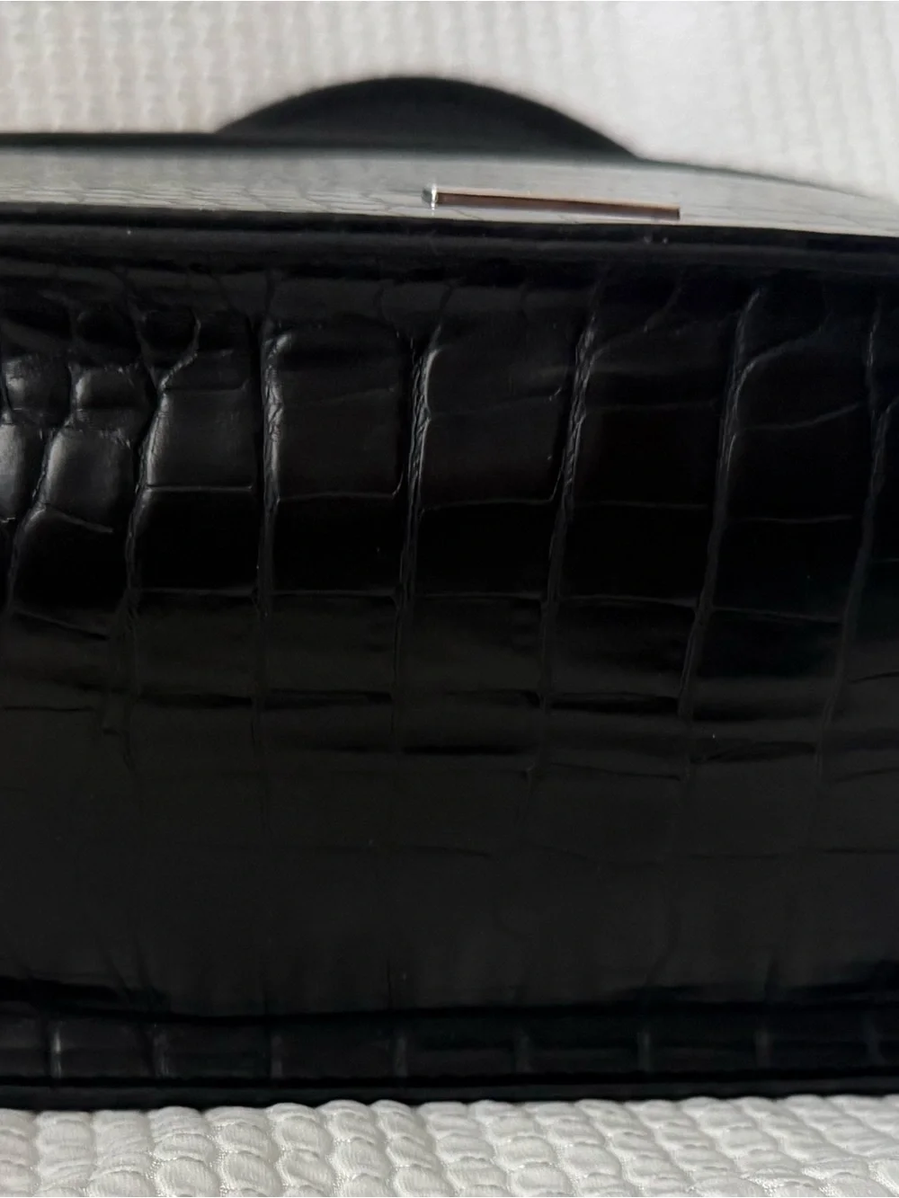 Aldo Black Croc-Embossed purse